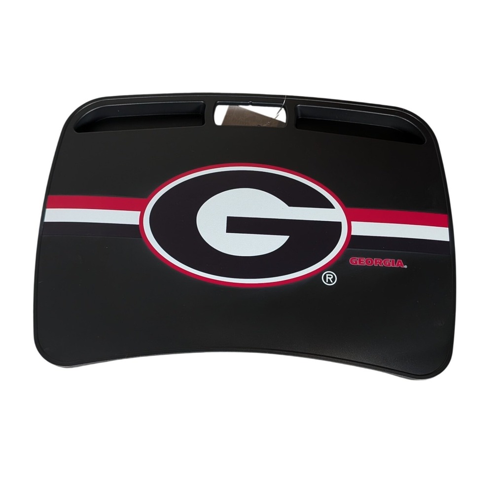 Georgia Bulldogs Padded Lap Desk UGA Laptop Stand Black Red White Collegiate NEW